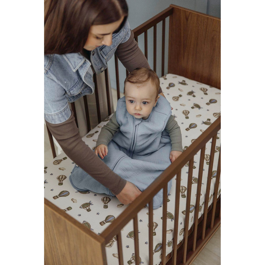 Meyco Baby Ganzjahres-Schlafsack aus Musselin in Blau mit 2.0 TOG - Bild 2