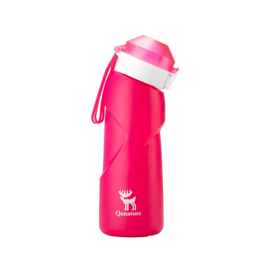 Qunature Faltbare Trinkflasche aus Silikon in Pink - Bild 1