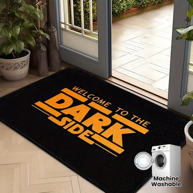 VIKAMA Dark Side Fußmatte in Schwarz, moderne Pop-Kultur Dekoration aus Polyester, B/T: 60 x 40 cm - Bild 1