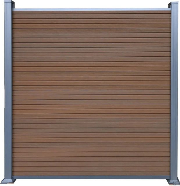 T & J Zaunlamellen-Set aus WPC in Teak Braun, B: 175 cm x H: 180 cm - Bild 1