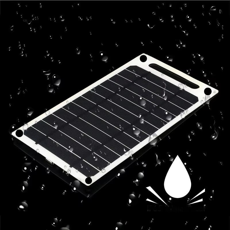 Tragbares flexibles Solarpanel Kit mit USB Typ-C Ladung in Schwarz für Handy, Auto, Camping und Wandern, IP65 wasserdicht - Bild 2
