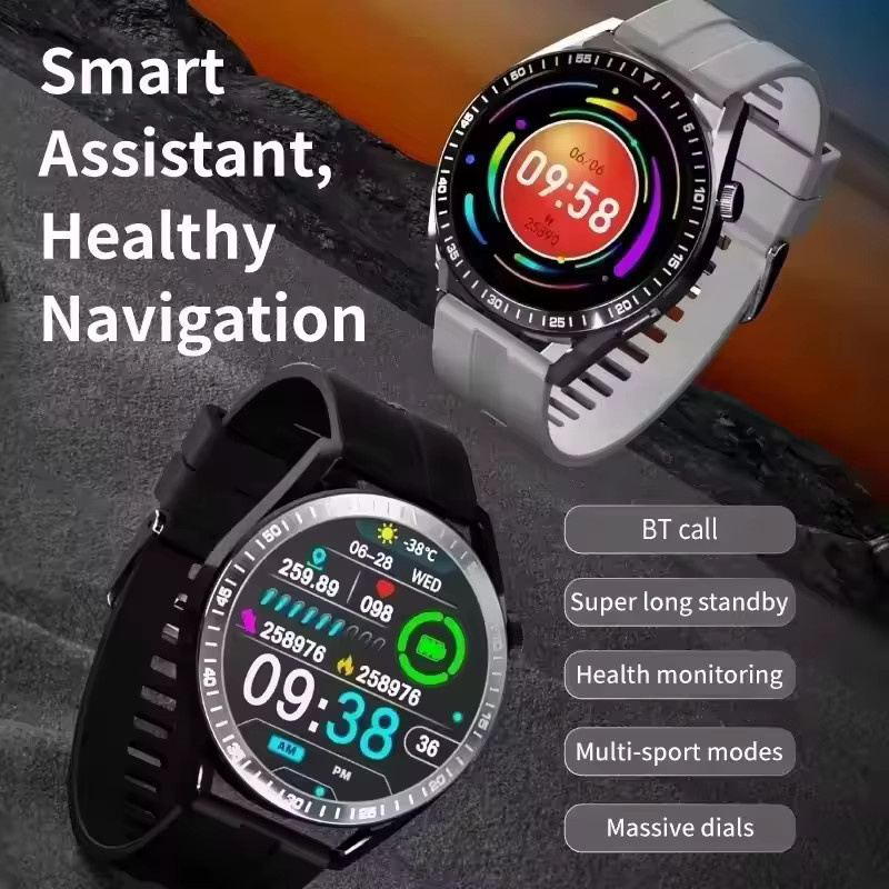 Ola Esporte Smartwatch, GPS, 1,85 Zoll, Schwarz, Herren, Silikon - Bild 2