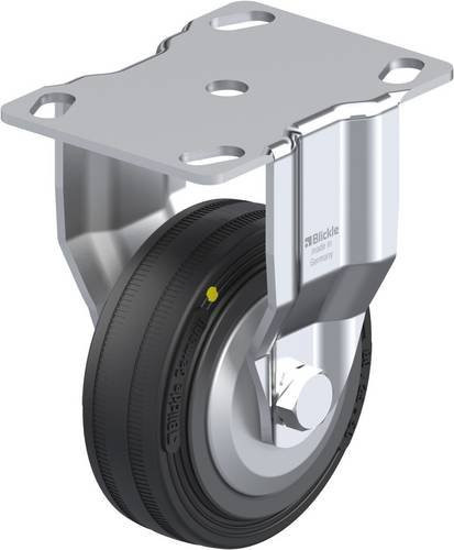 Blickle Bockrolle BKPA-VPA 80K-EL-FA mit Schraubbefestigung, Rad-Durchmesser: 80 mm, Tragfähigkeit: 60 kg, Farbe: Schwarz/Grau - Bild 1