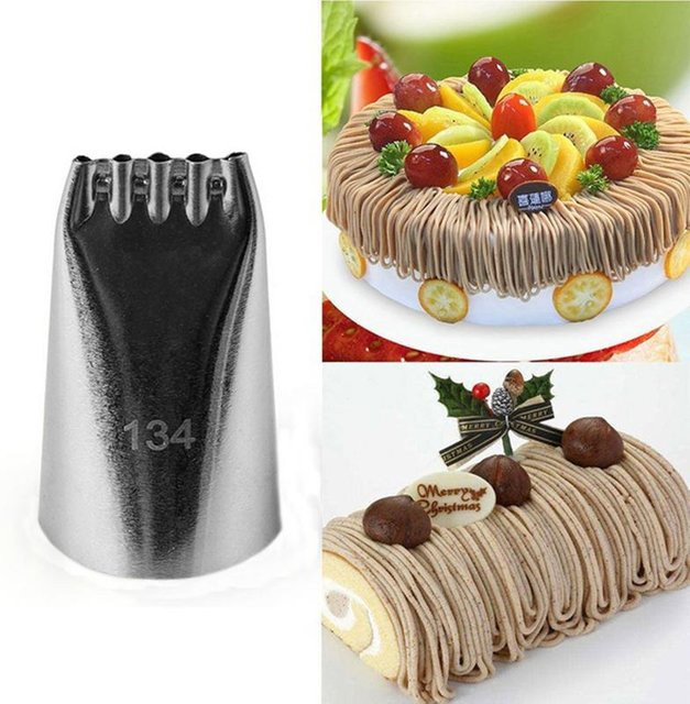 Quatoa Kuchentüllen Set aus Edelstahl in Silber für Gebäck, Fondant und Zuckerguss mit Sternform - Bild 1