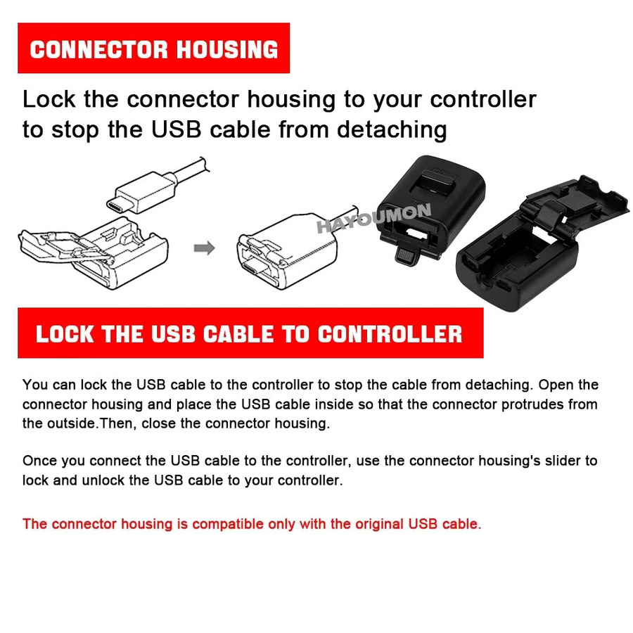 HeroAngel USB Ladekabel mit fester Schnittstellensperre für PS5 Edge Controller Gamepad in Schwarz - Bild 4