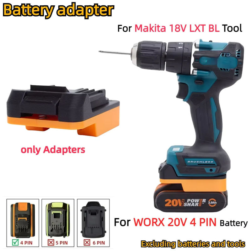 Batterieadapter-Konverter für Worx 20V 4-PIN Li-Ionen-Akkus zu Makita 18V LXT BL Akku-Elektrowerkzeuge (nur Adapter) - Bild 2