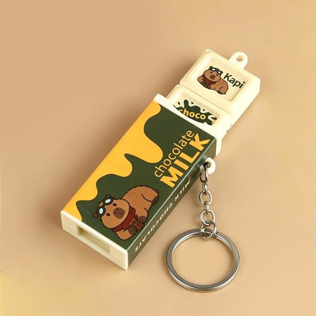 Simulierte Capybara Schokolade Fidget Spielzeug Schlüsselanhänger, kreatives Spielzeug - Bild 1