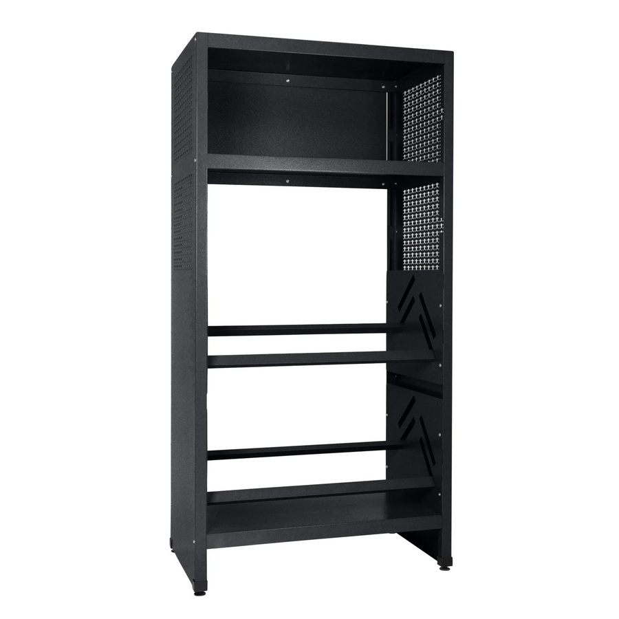 Küpper Getränkekisten-Regal Schwarz mit verstellbaren Regalböden H: 204 cm, B: 91 cm, T: 53 cm - Bild 2
