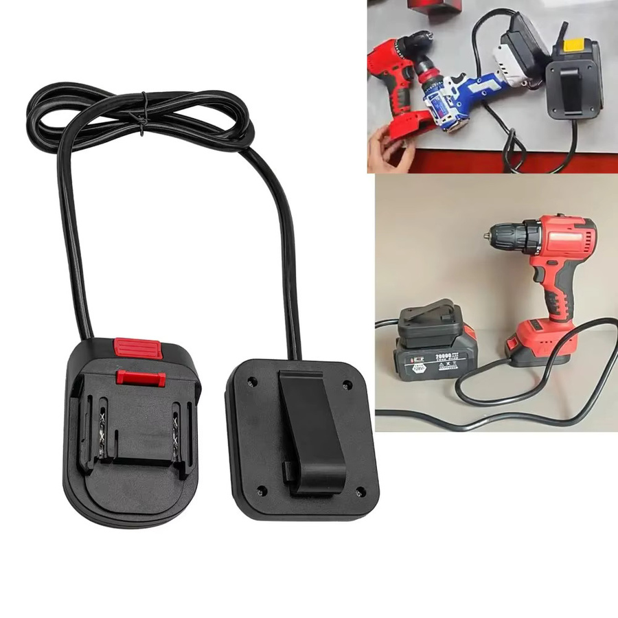 Lomvum Zhipu Akku-Adapter für Makita 18V Li-Ionen-Akkus mit Erweiterungskabel in Schwarz - Bild 3