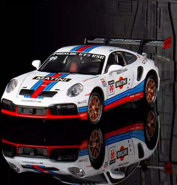 RMZ city 911 GT3 RSR Targa 4S Sportwagen, Spielzeugmodell, 1:32, Metalldruckguss, mit Licht und Sound - Bild 1