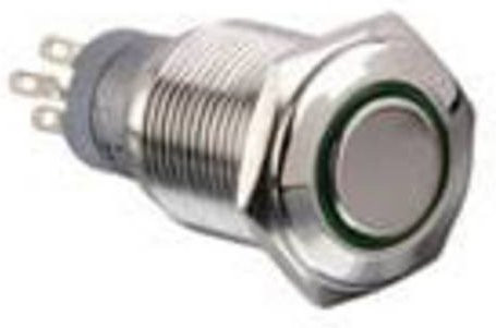 Bulgin Drucktaster MP0045/1D2GN012S Bulk in Silber - Bild 1
