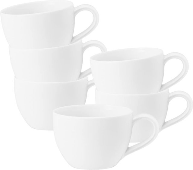 Seltmann Weiden Espressotassen Beat Color Glaze aus Porzellan, Weiß, 6er Set, 0,11 l pro Tasse - Bild 1