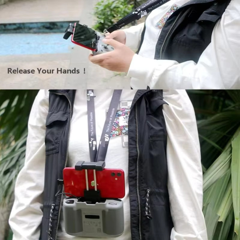 DJI Fernbedienungs-Lanyard mit festem Clip-Haken für DJI NEO 2, Flip, MINI 2 3 4 5 Pro und N1 N2 N3 Drohnenzubehör in Schwarz oder Weiß - Bild 3