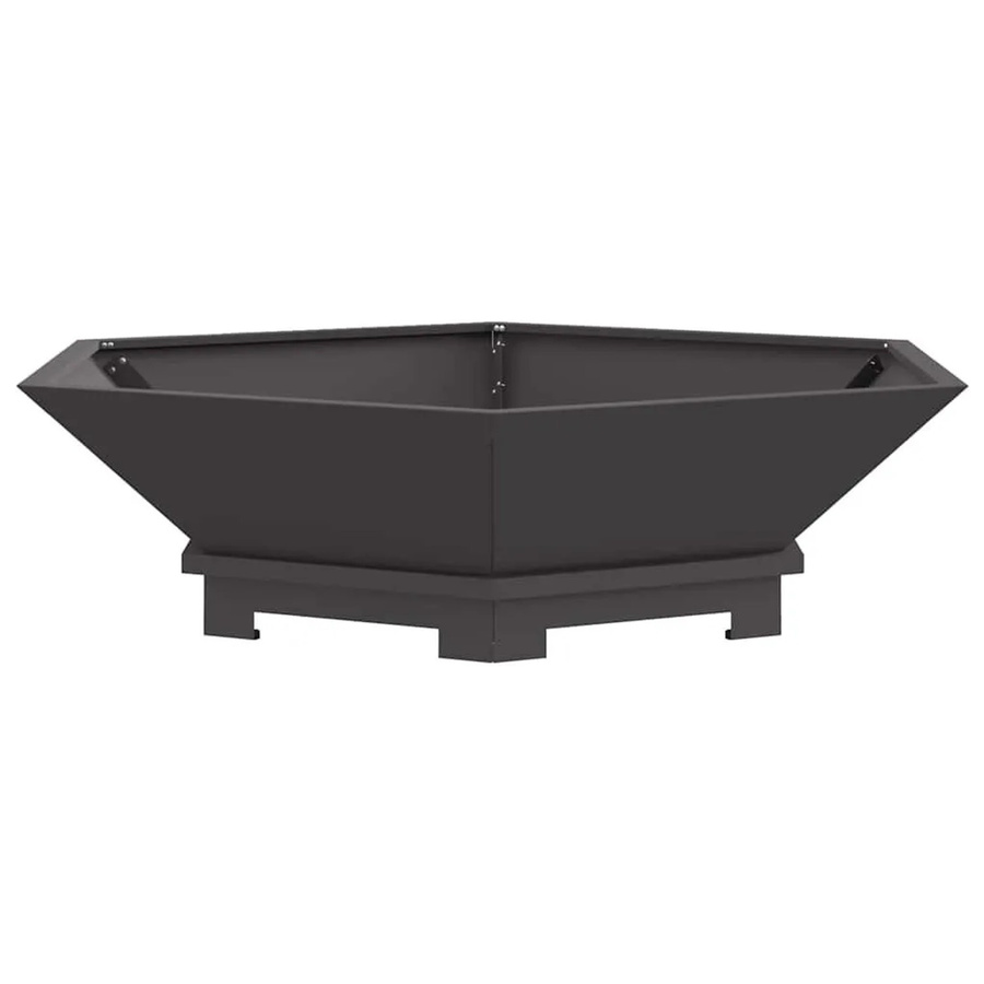 vidaXL Feuerstelle aus Stahl in Schwarz B/T: 100 x 100 cm, Höhe: 28 cm - Bild 2
