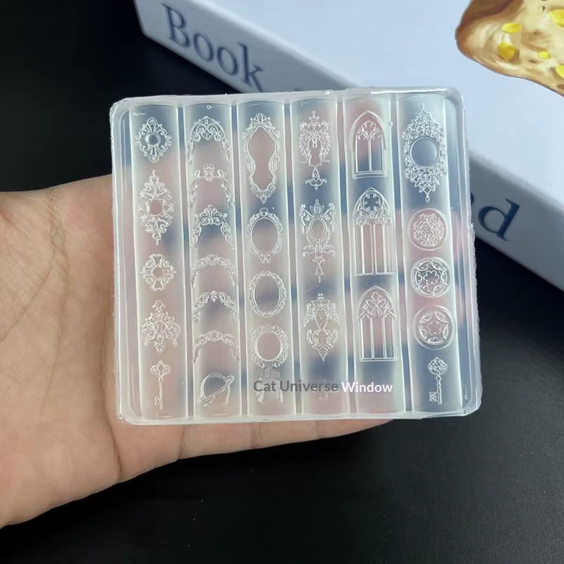Jiauting Nail Art Form, 3D Silikon, Transparent, Retro Muster - Bild 4