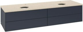 V&B Antao Waschtischunterschrank mit LED-Beleuchtung, Wandmontage, Blau lackiert, B/T: 160 x 50 cm - Bild 1