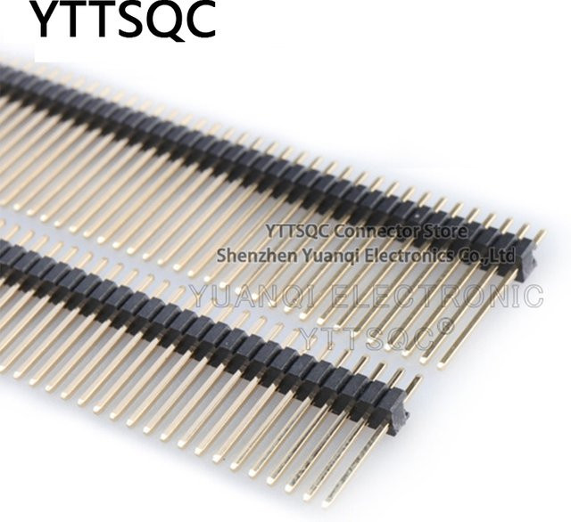 10 Stück goldene PCB-Stiftleisten Jumper für ein- und zweireihige Bestückung, 1,27 mm Pin-Abstand, YTTSQC - Bild 1