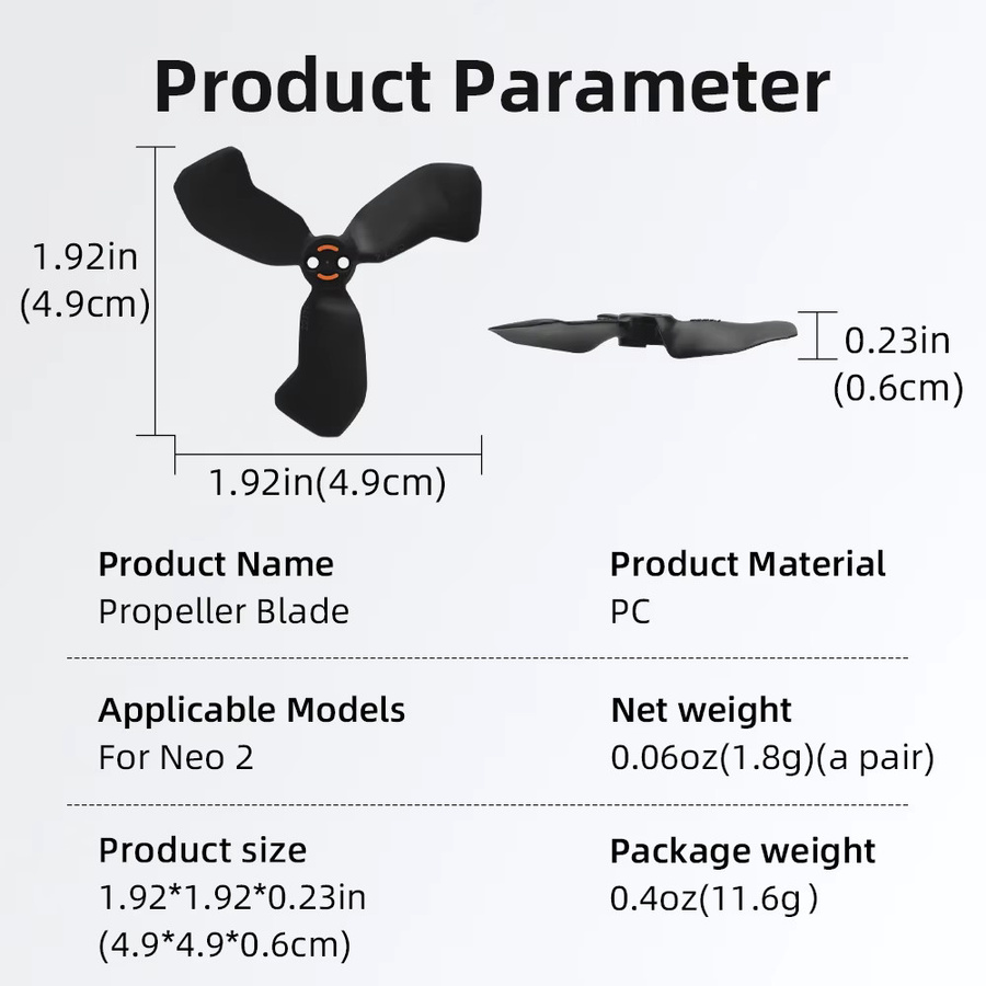 DJI NEO 2 Ersatzpropeller Set mit Rauschunterdrückung in Blau und Multicolor inklusive Schraubendreher, 2 Paar - Bild 2
