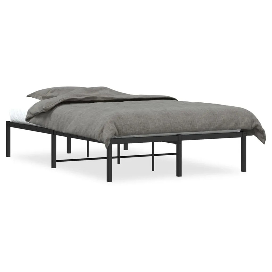 vidaXL Bettgestell aus Metall in Schwarz Matt B/T/H: 120 x 200 cm - Bild 2