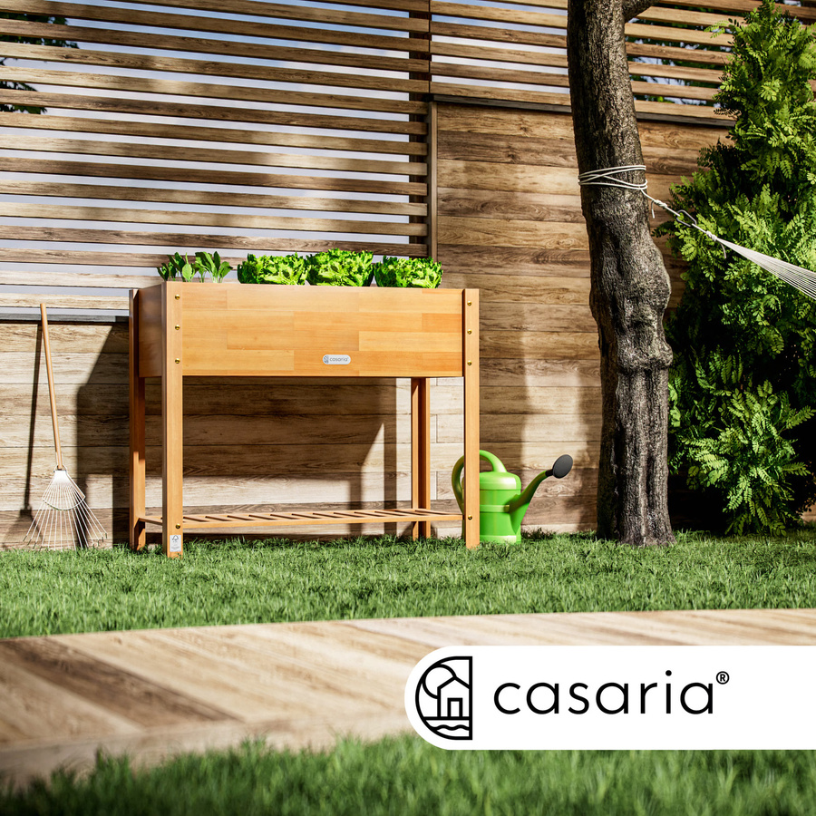 CASARIA Hochbeet aus Akazienholz in Braun, B/T/H: 100 x 40 x 84 cm - Bild 2