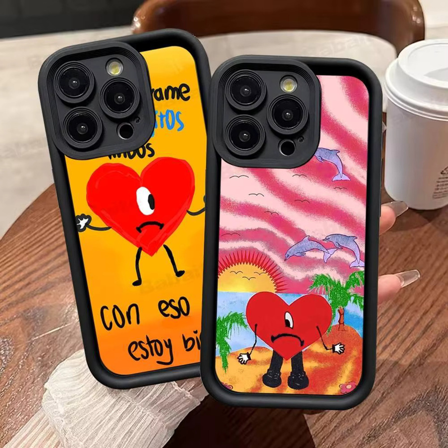 Bad B-Bunny Rapper Handyhülle aus weichem Silikon für Apple iPhone 11 bis 17 Pro Max, Multicolor - Bild 2