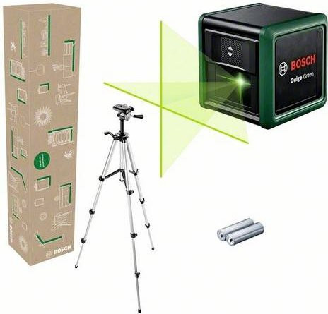 Bosch Quigo Green Kreuzlinienlaser Set in Grün und Schwarz mit Stativ - Bild 2