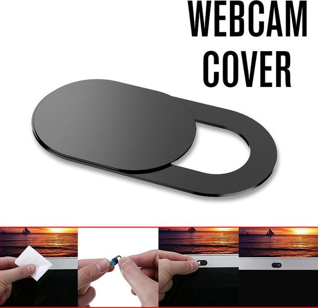 Webcam Abdeckung Privatsphäre Schutz Anti-Spy Datenschutz Aufkleber für Laptop PC MacBook und Tablet in Schwarz - Bild 1