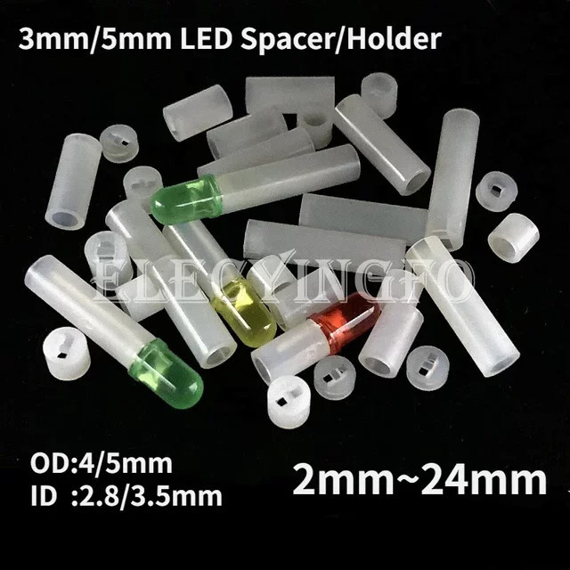 LED Spacer Lampenpfosten Halter Clip für 3mm und 5mm LED Dioden aus Kunststoff, Durchmesser: 1,5 bis 24mm - Bild 1