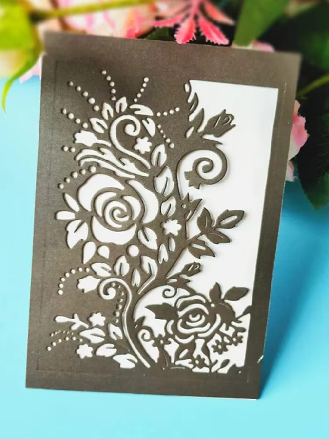 Langlebige Metall-Prägeschablone für Grußkarten und Scrapbooking als DIY-Stanzform für Papier und Alben - Bild 4