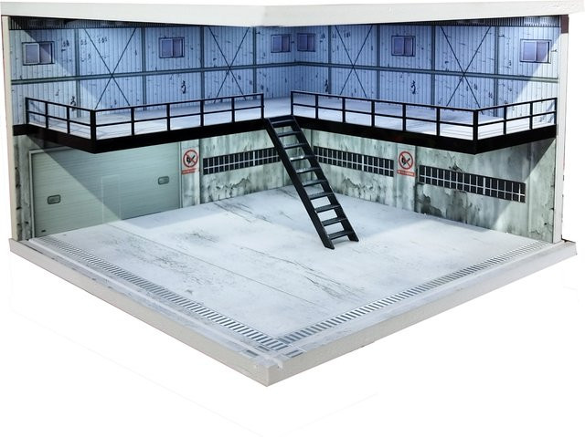 Meiduoxing Auto Garage Diorama Modelle Set, mit LED, Grau - Bild 1