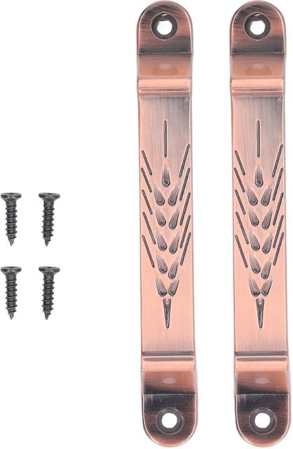 2er Set Schiebetürgriffe und Züge von OutsideWorld aus Aluminiumlegierung in Braun mit gebürsteter Oberfläche - Bild 1