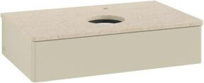 V&B Waschtischunterschrank Antao ohne Frontstruktur in Grau lackiert, B/T/H: 80 x 50 x 19 cm - Bild 1