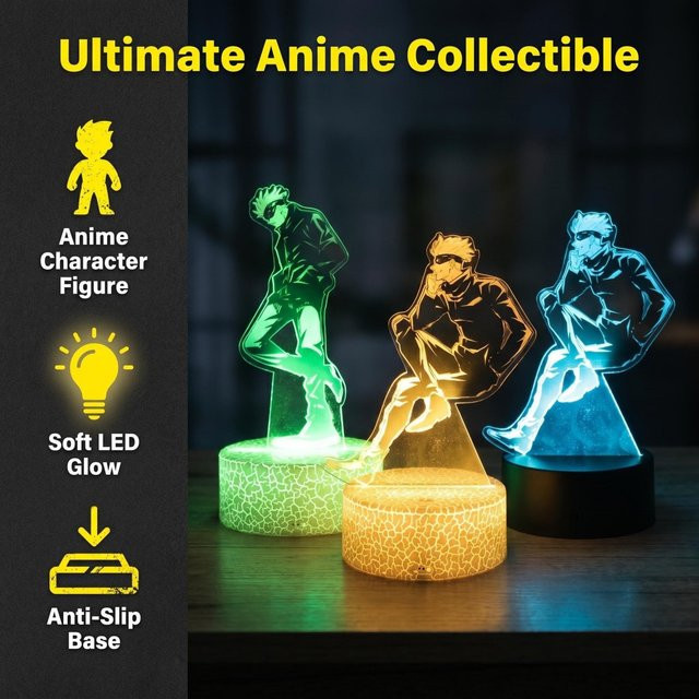 Bandai Jujutsu Kaisen Anime-Figur 3D-Nachtlicht, Dekorative Lampe - Bild 1