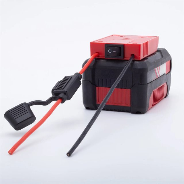 DIY Konverter Batterien Adapter für Ozito 18V mit Dock Power 2 Verkabelungen Ausgang und 14AWG Platte in Rot - Bild 1