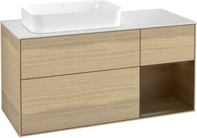 V&B Waschtischunterschrank Finion mit Wandbeleuchtung in Weiß, Breite: 120 cm, Tiefe: 50,1 cm, Höhe: 50,1 cm - Bild 1