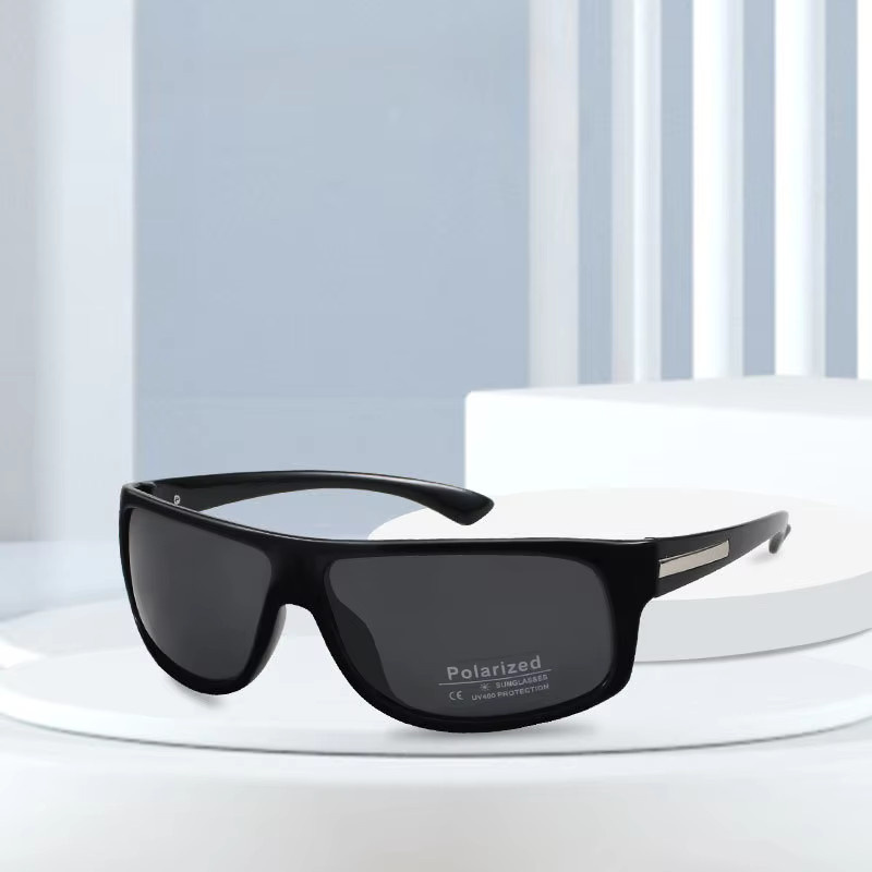 TAGION 5113 Sonnenbrille, Herren, Vollrand, rechteckig, Schwarz, Kunststoff, polarisiert - Bild 1