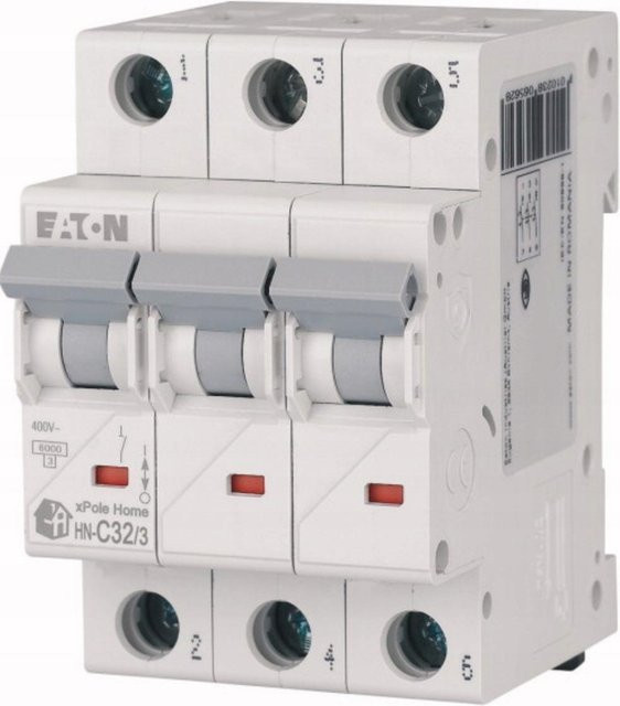 Eaton Leistungsschalter MCB 3-polig 32A HN-C32/3 Weiß - Bild 1