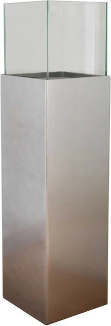 Vivanno Windlichtsäule Candela in Silbermetallic, B/T/H: 25 x 25 x 100 cm - Bild 1