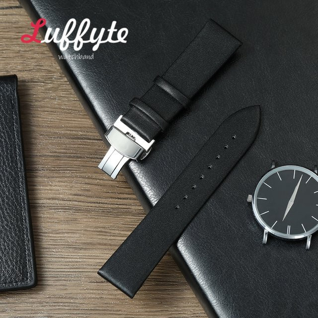 luffyte Uhrenarmband Kunstleder, Schwarz, Unisex - Bild 1