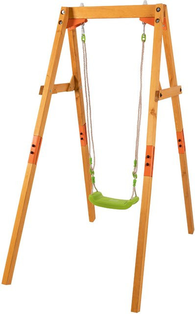 PLAYTIVE Kinder Holzschaukel mit verstellbarer Seillänge - Bild 1
