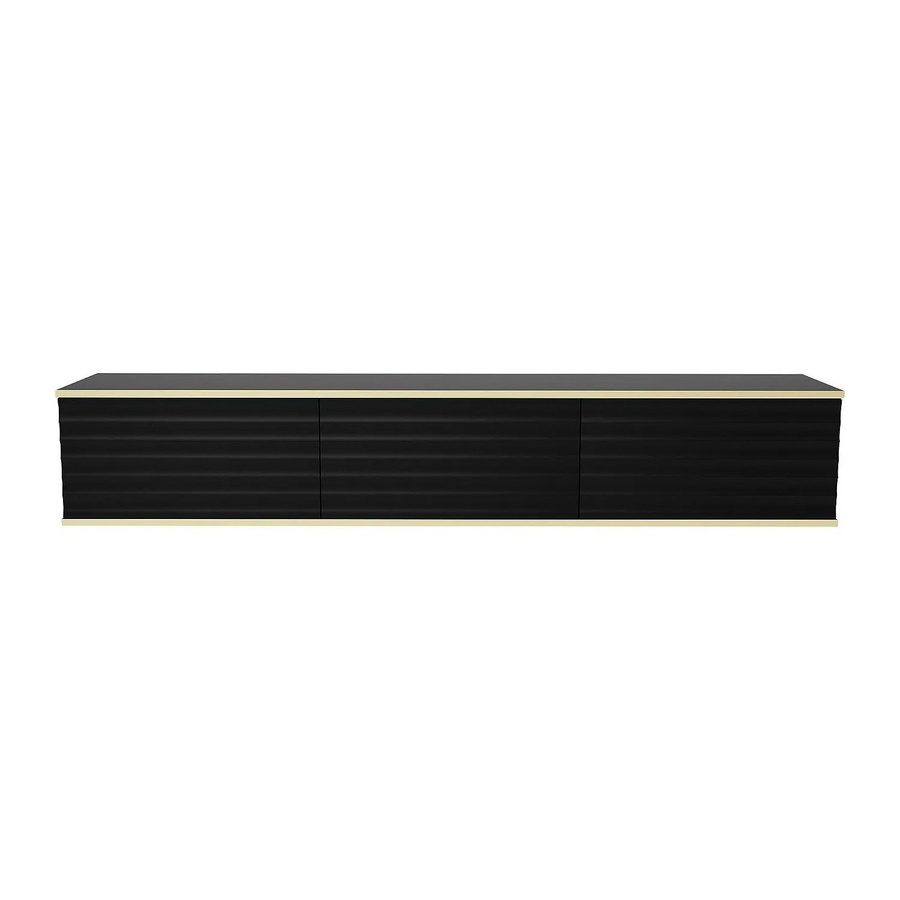 Pascal MORABITO TV-Hängeschrank Alesar in Schwarz und Gold, Wandmontage, MDF - Bild 2
