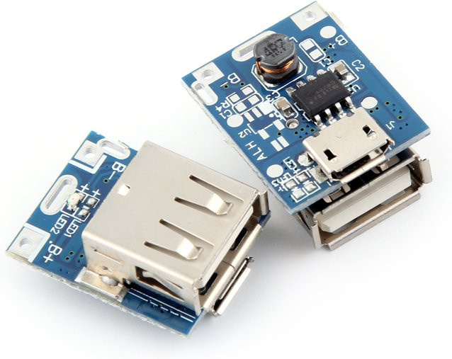 5er Set Si Tai&SH 5V Boost Converter Step-Up Power Module mit LED-Display und USB-Anschluss für Lithium-Batterie-Lade- und Schutzfunktion in Blau - Bild 1