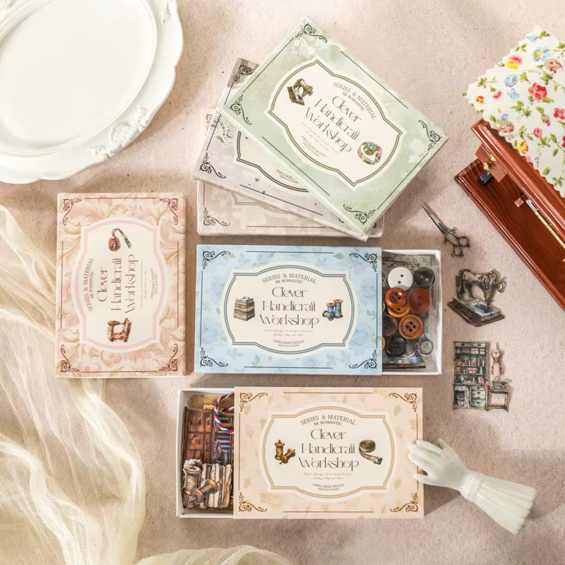 30-teiliges Vintage-Set mit gemischten Medien und Scrapbook-Zubehör aus Papier in Multicolour - Bild 1
