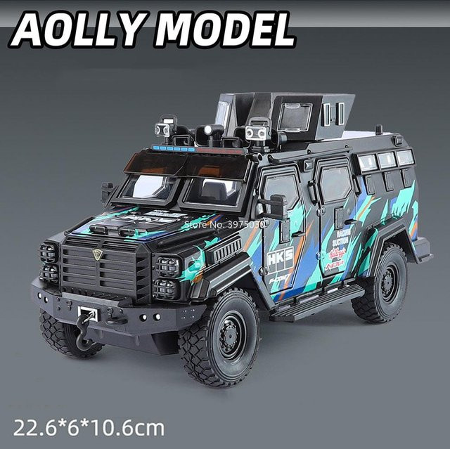 Linyi Toy Car Säbelzahntiger Modell Polizeiauto, 1:24, Diecast, ab 14 Jahren - Bild 1