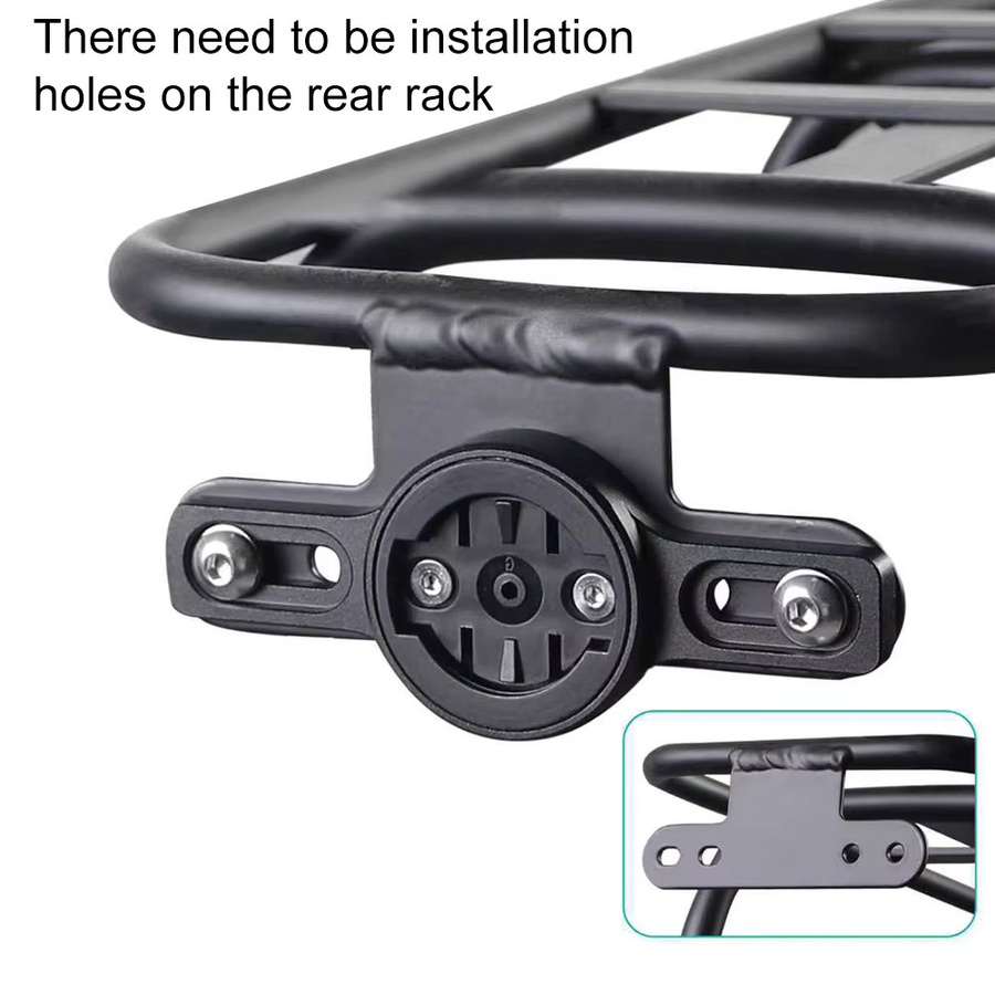 Garmin Rücklicht-Halterung für hinteren Gepäckträger aus Kunststoff in Schwarz, kompatibel mit Garmin TL300 RTL500 RTL510 RTL515 RVR315 und iGPSPORT SR30 - Bild 2