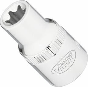 Vigour Steckschlüsseleinsatz E12, 1/2 Zoll Vierkant, Silber - Bild 1