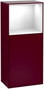 V&B Finion Seitenschrank in Weiß mit LED-Beleuchtung und Glasfachboden, B: 41,8 cm, H: 93,6 cm - Bild 1