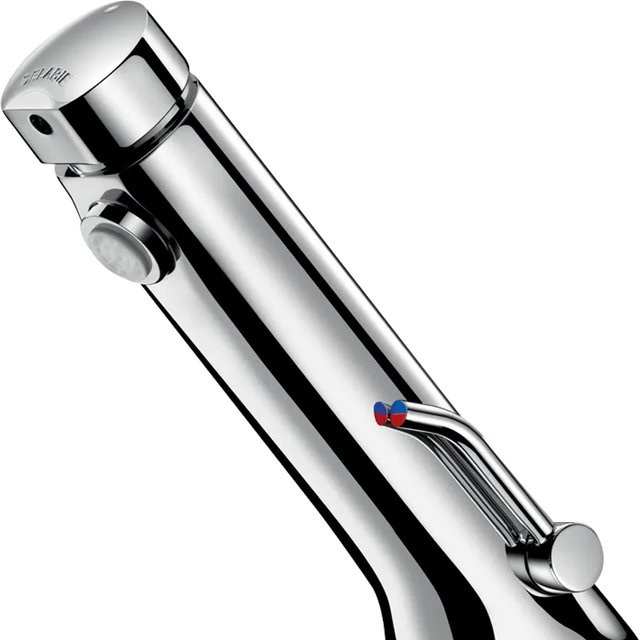 Delabie TEMPOSOFT MIX 2 Selbstschluss-Mischbatterie für Waschbecken und Spüle, Chrom, G3/8 - Bild 1