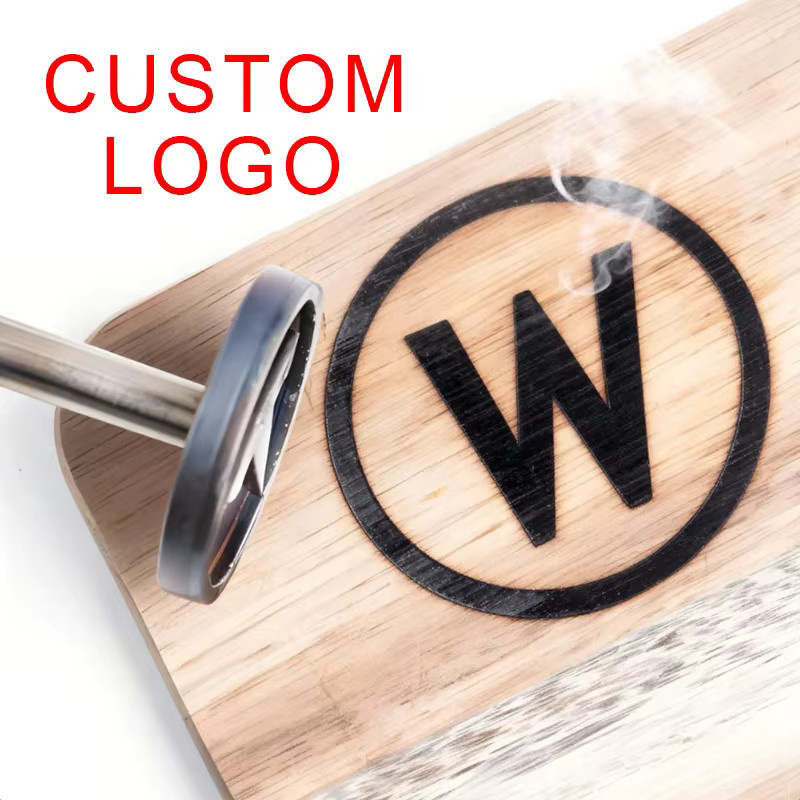 Personalisierter Messing-Brandeisen Stempel mit individuellem Logo für Leder und Holz in Gold - Bild 2