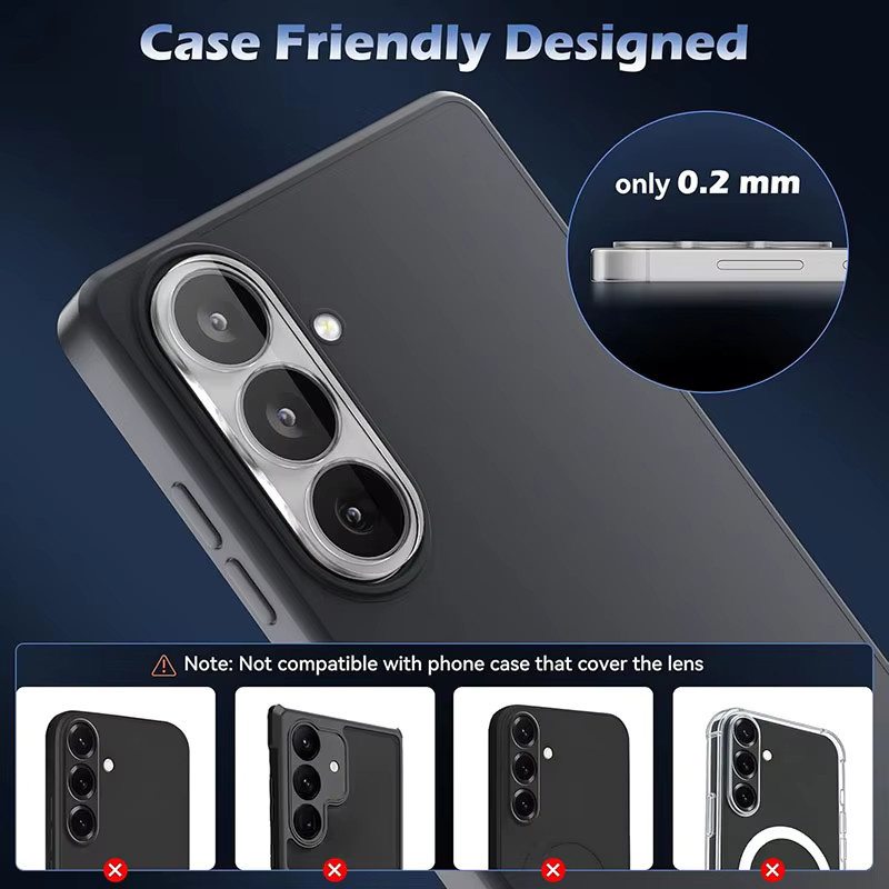 3-teiliger transparenter 3D-Objektivschutz aus gehärtetem Glas für die Rückkamera deines Samsung Galaxy S26 Plus - Bild 5